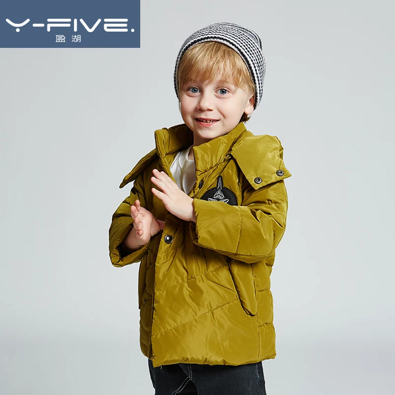 

2018 children Down & Parkas 1-5T winter kids outerwear boys fashion casual warm hooded jacket for boys solid boys warm coats