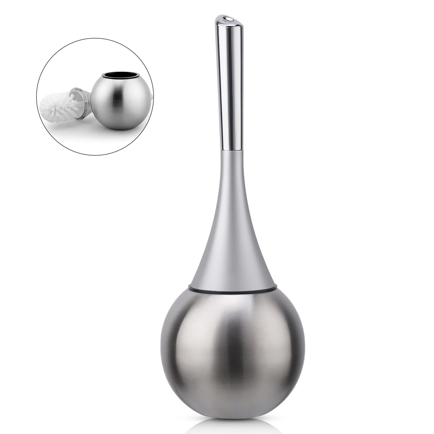

1 Set Toilet Brush Cleaning Brushes Holder with Stainless Steel Base for Bathroom Storage High-quality Cleaning Tools