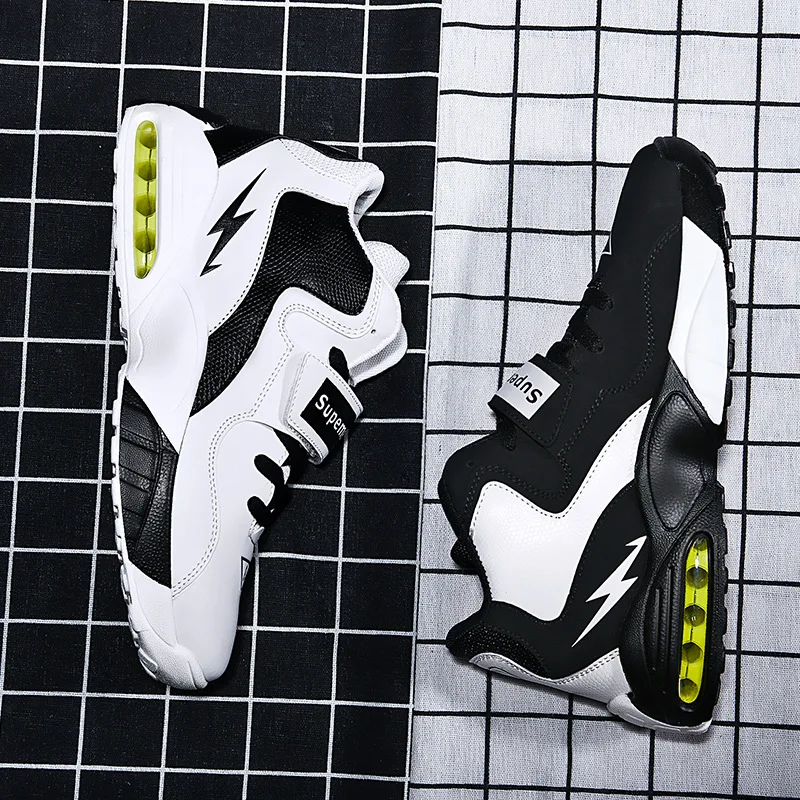 

Men's High-Up Sports Shoes 2019 New Fashion Trend Men's Shoes Air Cushion Shock Shoes