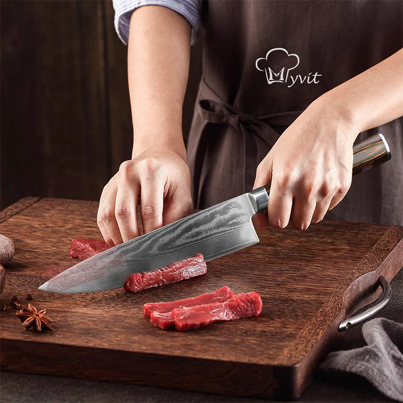 Damascus Knives DV8 67 Layer Chef Knife Japanese Kitchen Knife Damascus Stainless Steel Knives Ultra Sharp Micarta Handle Damascus Knives DV8 67 Layer Chef Knife Japanese Kitchen Knife Damascus Stainless Steel Knives Ultra Sharp Micarta Handle