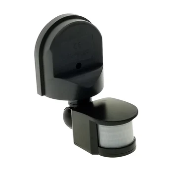 

PIR Motion Sensor 220V Portable Sensor Switch Plastic Detector Outdoor 180 degree Detection Motion Sensor black