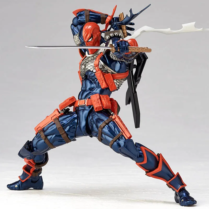 6inch DC Amazing Yamaguchi Revoltech Series NO.11 Deathstroke Action Figure Model Toy Doll Gift