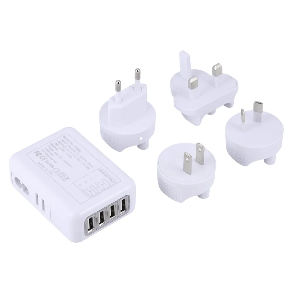 4 IN 1 Universal Wall Charger Worldwide Travel 4 Port USB Charging
