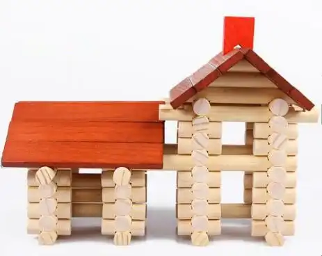 wooden house blocks