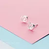 INZATT-pendientes de tuerca en espiral geométricos minimalistas para mujer, de Plata de Ley 925, joyería fina, accesorios para hombre, 2022 ► Foto 3/5