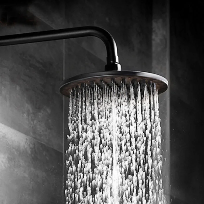 SRJ Antique Brass Shower Set 8 Inch Shower Head Bathroom Shower Faucet Hot & Cold Shower System mixer Wall Moutend Bath Faucet SRJ Antique Brass Shower Set 8 Inch Shower Head Bathroom Shower Faucet Hot & Cold Shower System mixer Wall Moutend Bath Faucet