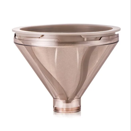 Diguo Stainless Steel Coffee Filter Cup and Cup Double Filter Paper Filter Hand Free Smart Filter Cup Tea Cup