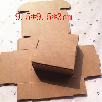 

9.5*9.5*3cm Package Paper box Storage boxes Small jewelry carton Candy box Food Cake Biscuit Package 100pcs/lot