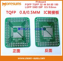 Fast Free Ship 100PCS/lot Pinboard FQFP TQFP 32 44 64 80 100 LQFP SMD DIP 0.5/0.8mm adapter plate