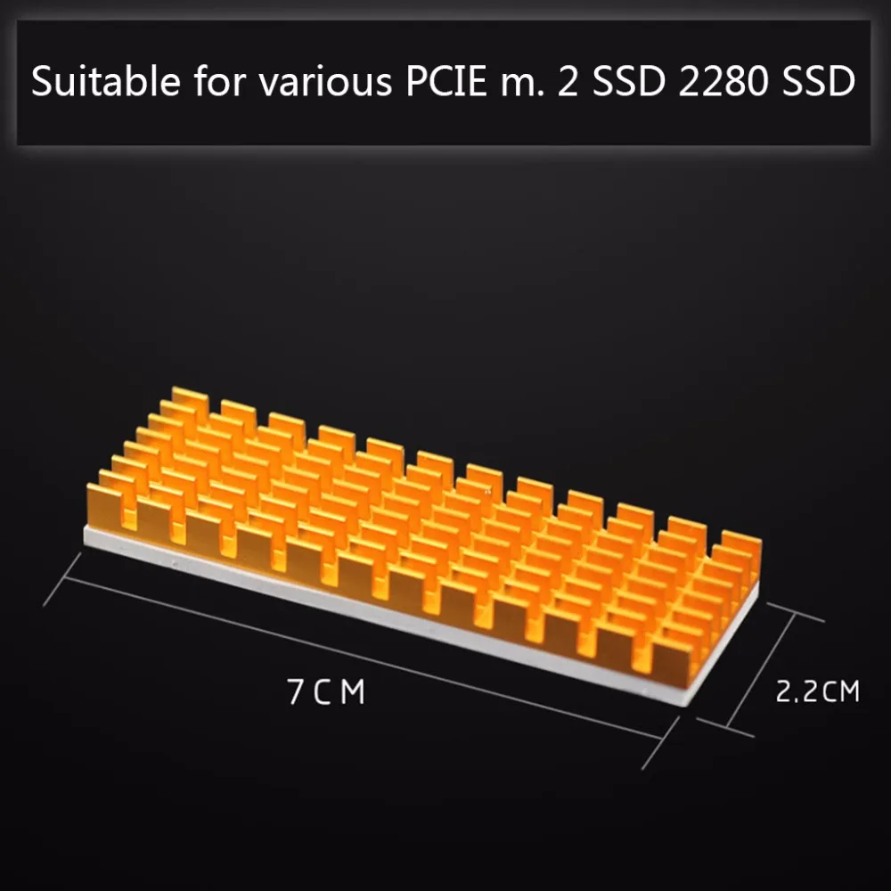Теплоотвод радиатор M.2 NGFF охлаждение теплоотвод тепловые прокладки для M.2 NGFF 2280 PCI-E NVME SSD