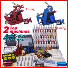 Профессиональный набор для пирсинга 2 пистолеты Полный Набор татуировок макияж Постоянный Машина