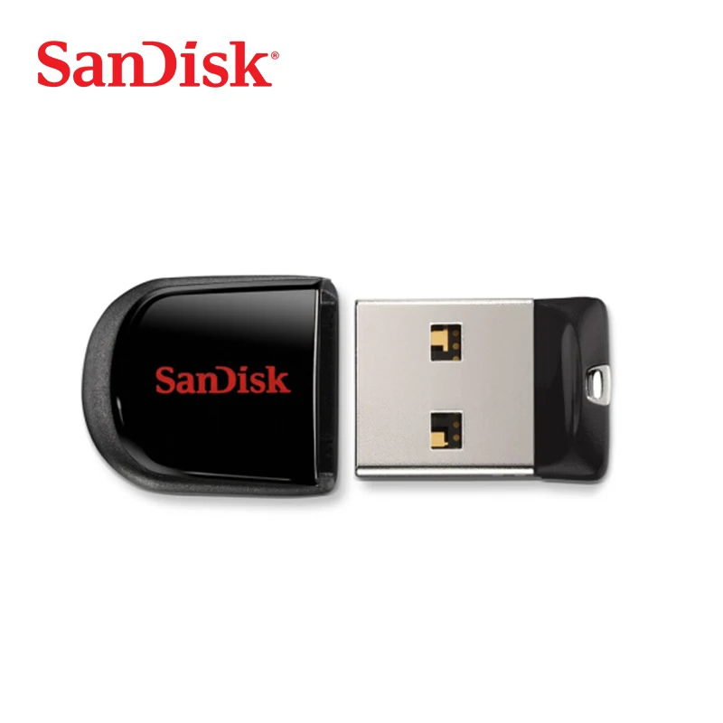 SanDisk Fit CZ33 супер мини USB флеш-накопитель 64 ГБ USB 2,0 флеш-накопитель 32 Гб карта памяти s 16 Гб U дисковый накопитель