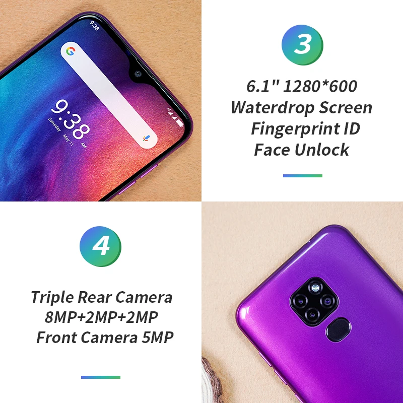 Смартфон Ulefone Note 7P на Android 9 0 четыре ядра экран 3500 дюйма 3 Гб + 32 ГБ 6 1 мАч|Смартфоны| |