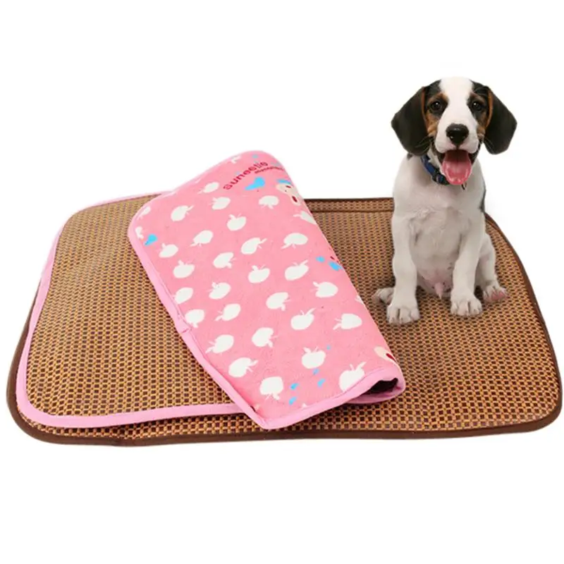 Pet Mat Breathable Dual Purpose Printing Cooling Pet Bed Mat Sleeping