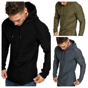 

OA Mens Casual Slim Fit Long Sleeve Slolid Color Block Hoodie Fashion Hooded Coat