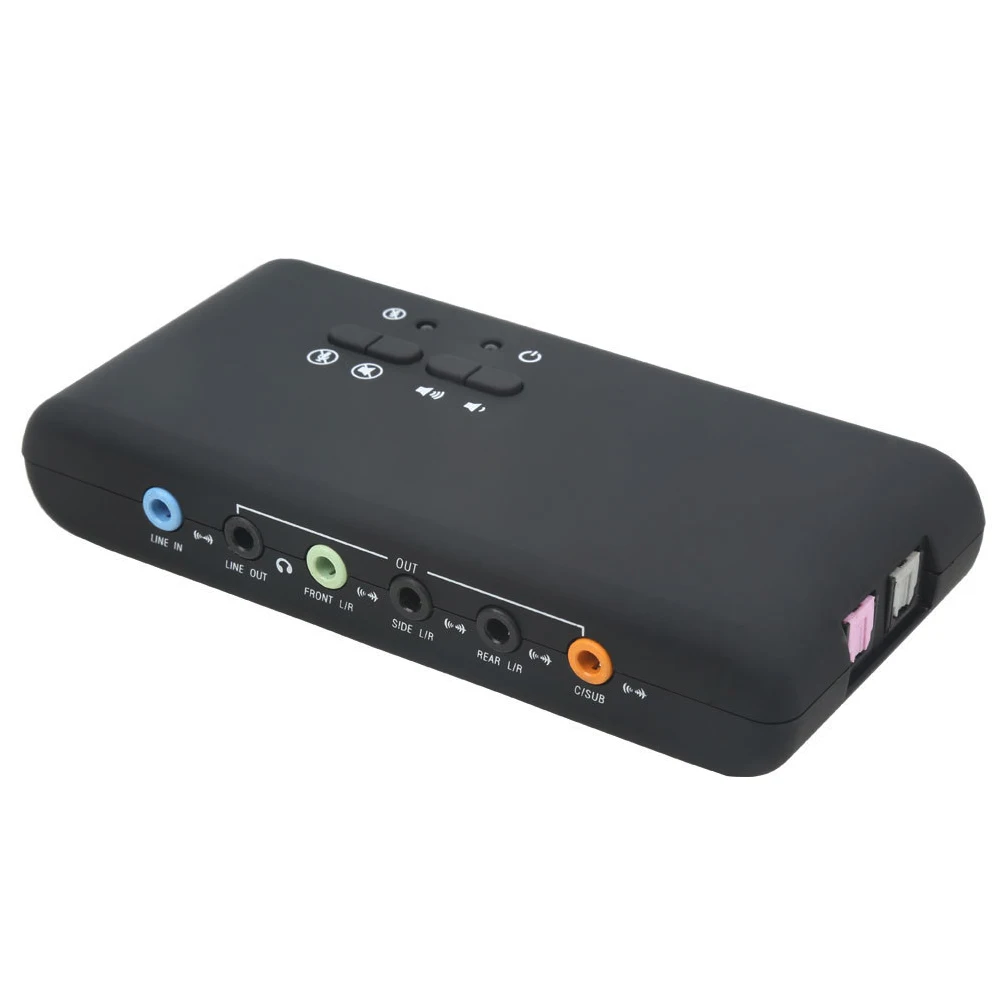 

Audio Sound Card Playback 3D External Surround Sound Digital Recording USB Interface Stereo 7.1 Channel Dynamic Optical Fiber