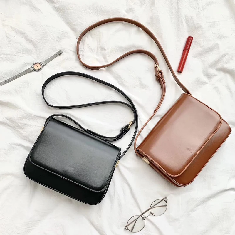 

2019 Hot Sell Vintage Casual Women Bags Retro Ladies Small Crossbody Shoulder Bags High Quality PU leather Designer Classic Bag