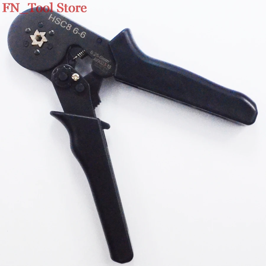 

FASEN Hot sale HSC8 6-6B SELF-ADJUSTABLE MINI-TYPE CRIMPING PLIER 0.25-6mm straight Pliers hand tools black