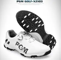 PGM Гольф обувь мужская водонепроницаемая обувь двойной Лакированная обувь вращающийся шнурки противоскользящей подошвой
