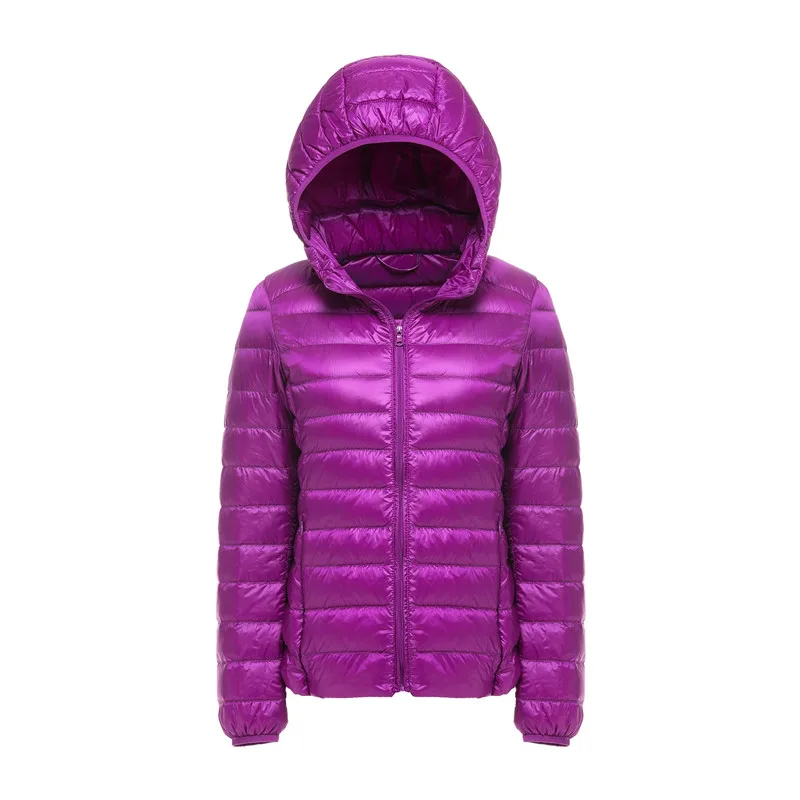 Hooded Duck Down Jackets Women 2019  Outwear Ultralight  Thin Coat  Quality Warm Winter Jacket 13 Colors  Down Women Coat J0025 ultralight thin down jacket women winter white duck down hooded jackets long sleeve portable outwear warm coat female jd1304