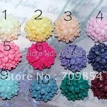 100 шт./лот 14 мм цветок смолаы cabochonfor кулон лоток 12 цвет ювелирных изделий