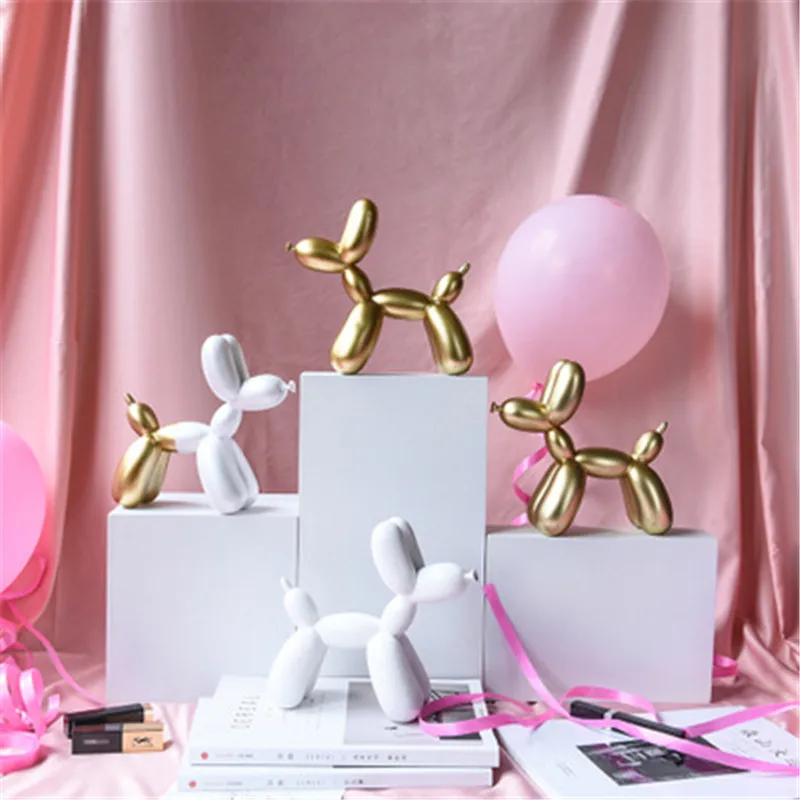 

Nordic new fashion resin balloon dog sculpture creative gifts modern simple home decorations Statues desktop ornament
