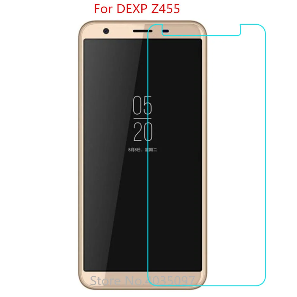 2 шт для DEXP Z455 закаленное стекло 9H 2.5D высокое качество Защита экрана смартфон