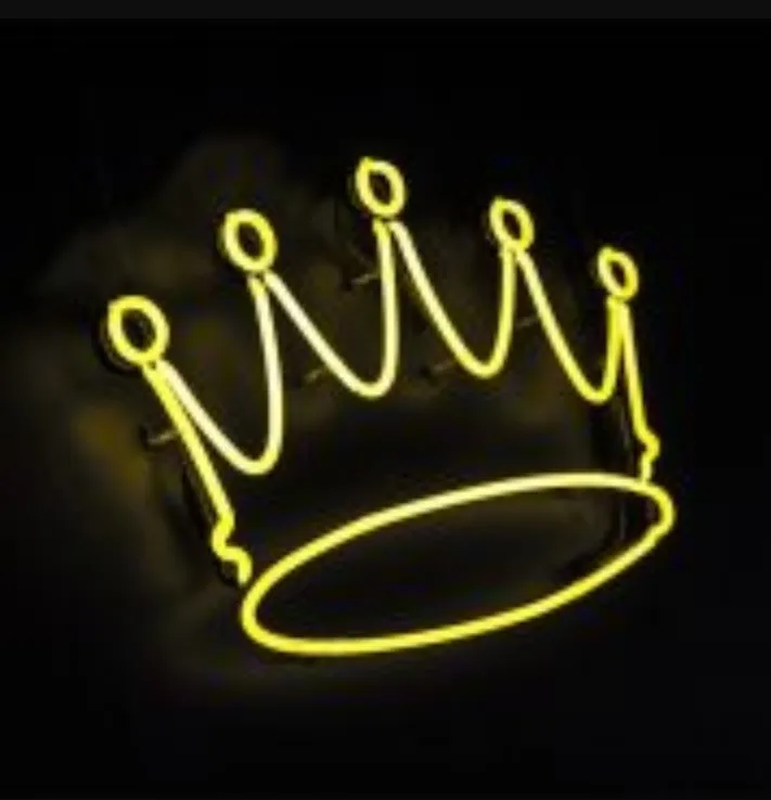 

Custom Gift Yellow Crown Glass Neon Light Sign Beer Bar