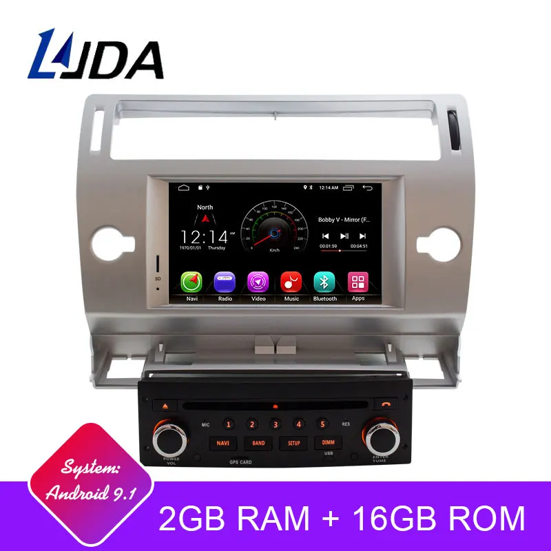 LJDA 1 الدين 7 بوصة الروبوت 9.1 سيارة مشغل ديفيدي لسيتروين C4 كواتر انتصار Wifi راديو GPS 2G RAM اللمس شاشة راديو GPS WIFI خريطة