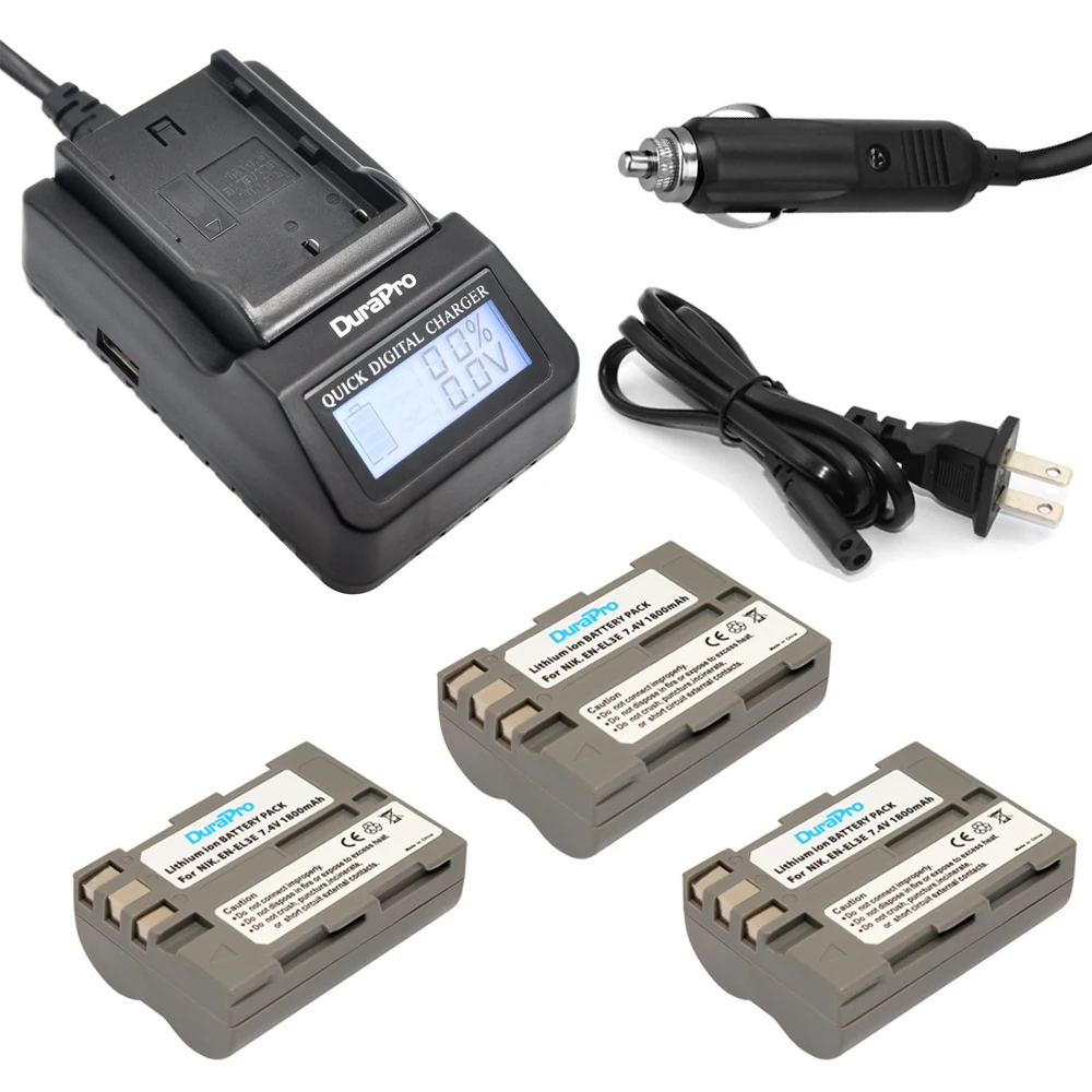 

3pcs EN-EL3e EN EL3e EL3a ENEL3e Rechargeable Battery + LCD Fast Charger For Nikon D70 D70S D80 D90 D100 D200 D300 D300S D700