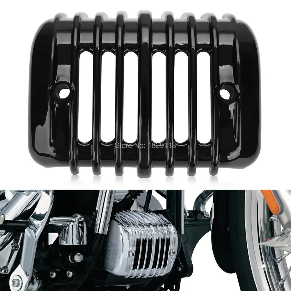 Black Voltage Regulator Cover For Harley Heritage Softail Classic FLSTC 2001 16
