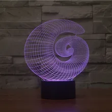 Красочные Изменение 3D Художественная абстракция Современный USB ночник светодиодный настольная лампа для украшения дома спальни