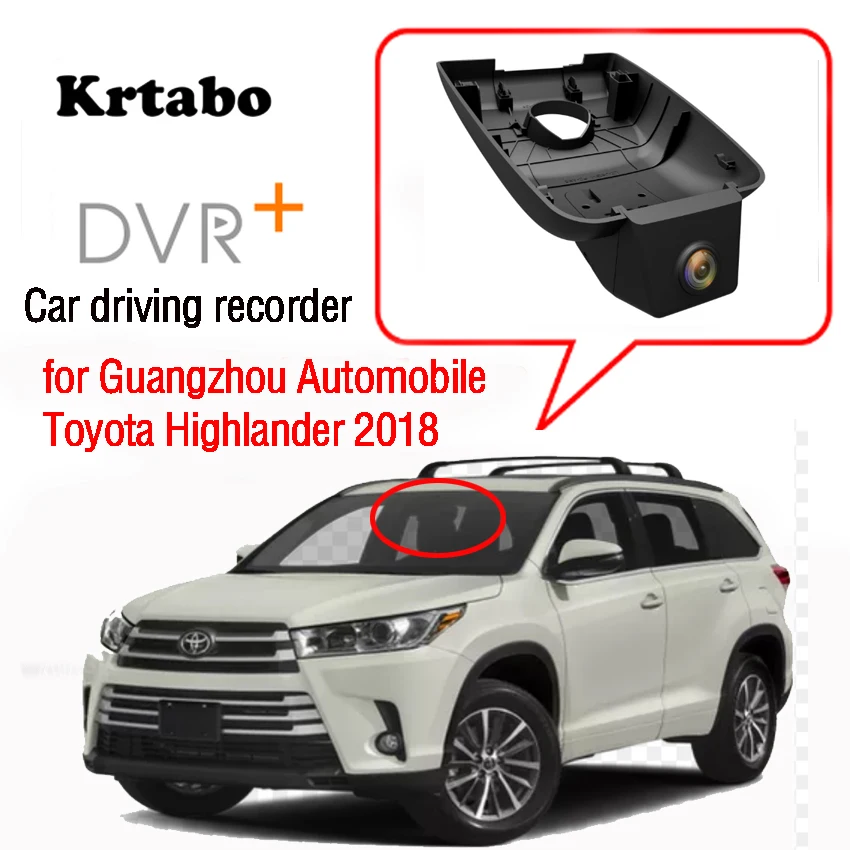 

For Guangzhou Automobile Toyota Highlander 2018 Car DVR Wifi Video Recorder Dash Cam Camera high quality Night vision full hd