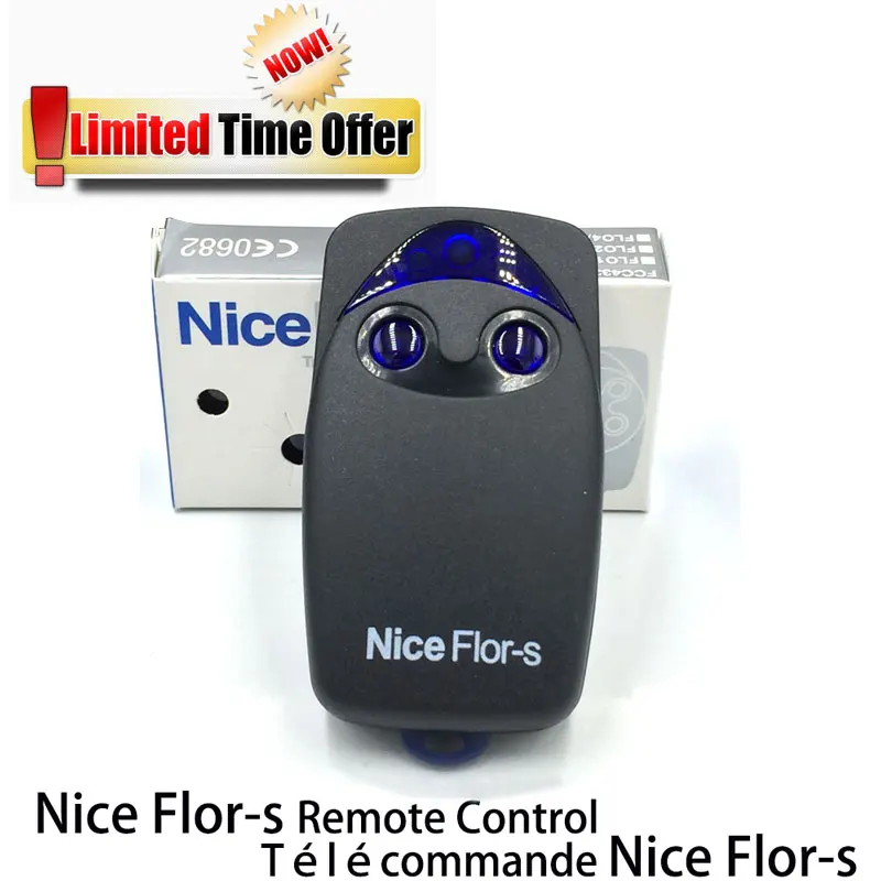 

Limited Time Special Offer ! NICE flors flor-2s flo2r-s Hand sender Garage Gate Rolling code Control Key fob 433.92MHz