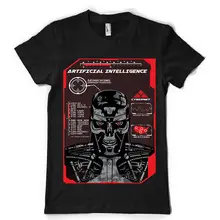 Artificial Intelligence robot mechanic war brains dtg mens t shirt teesTop Tee 100% Cotton Humor Men Crewneck Tee Shirts intelligence in war