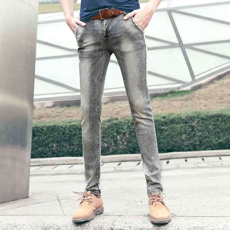 Free shipping,Men's jeans, fashion jeans, wear white skinny pants ...