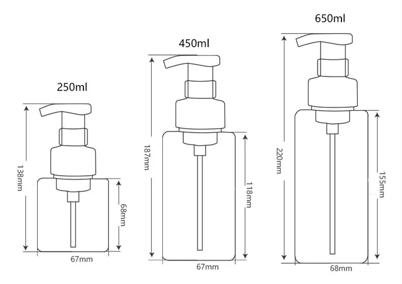 450/650 мл мусс пенящаяся бутылка с помпой для мыла туалет мыло дозатор для рук Кухня Ванная комната шампунь гель для душа диспенсер для жидкости бутылка