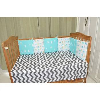 

Baby Bed Bumper Infant Bed Cot Bumper Bed Protector Breathable Baby Crib Protector Cushion Toddler Nursery Bedding 6Pcs/Pack