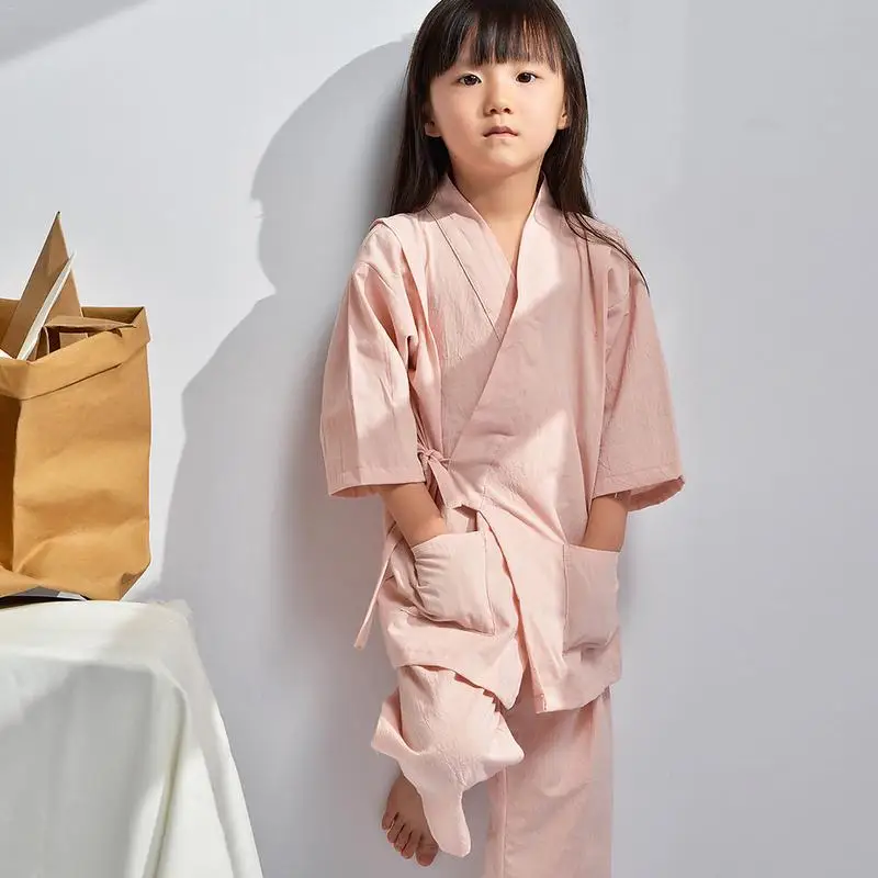 

Children's Japanese Style Pajamas Cotton Baby Boys And Girls Home Clothing Suit Spring And Autumn Sleeping Suit