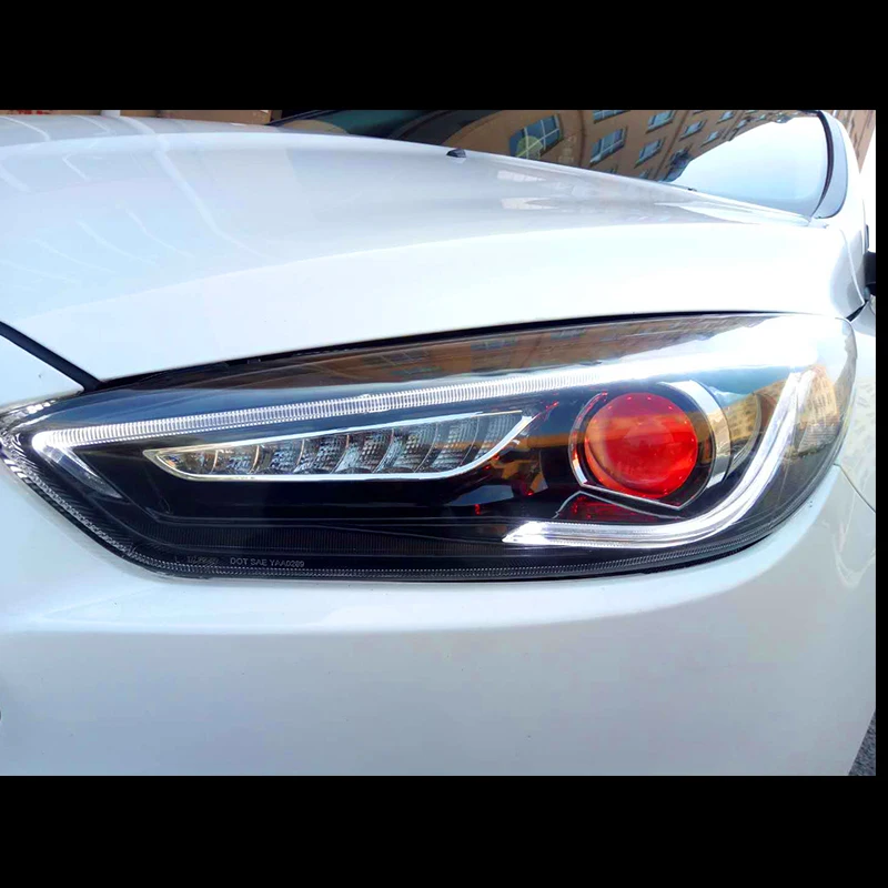 CNSUNNYLIGHT For Ford Focus 2015 2016 2017 Car Headlight Assembly LED Demon Eyes DRL Turn Signal Xenon HID Projector Lens (7)