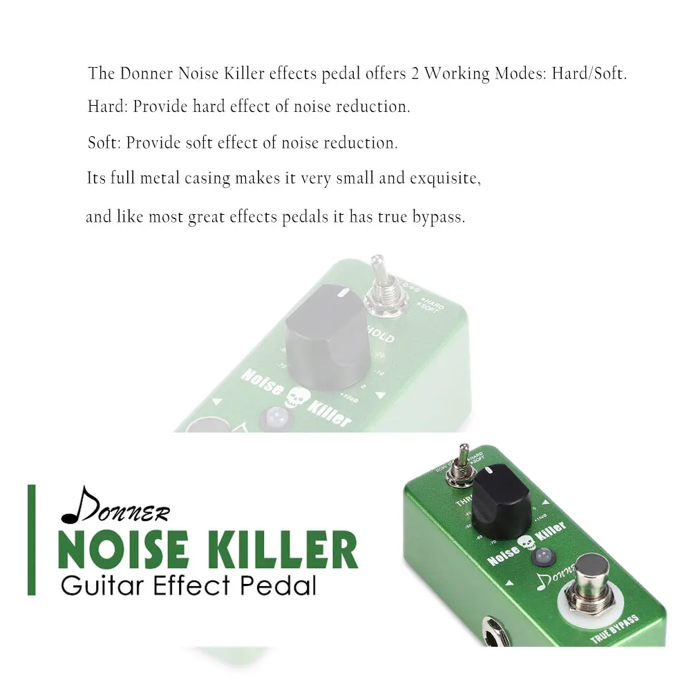 Donner noise Killer Gate Effect Педаль шумоподавления гитарная педаль подавитель True Bypass качественные аксессуары для электрогитары