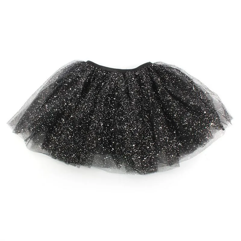 

NewestKids Girls Party Bling Sequin Princess Skirts Children Girl Shine Tulle Ballet Dancewear Kids Short Cake Dance Skirt