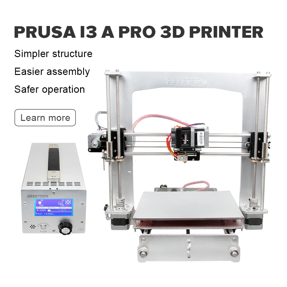 Free Taxes Geeetech i3 A Pro 3D Printer Full Aluminum Frame High Quality Reprap Prusa DIY Kits with Power Control Box