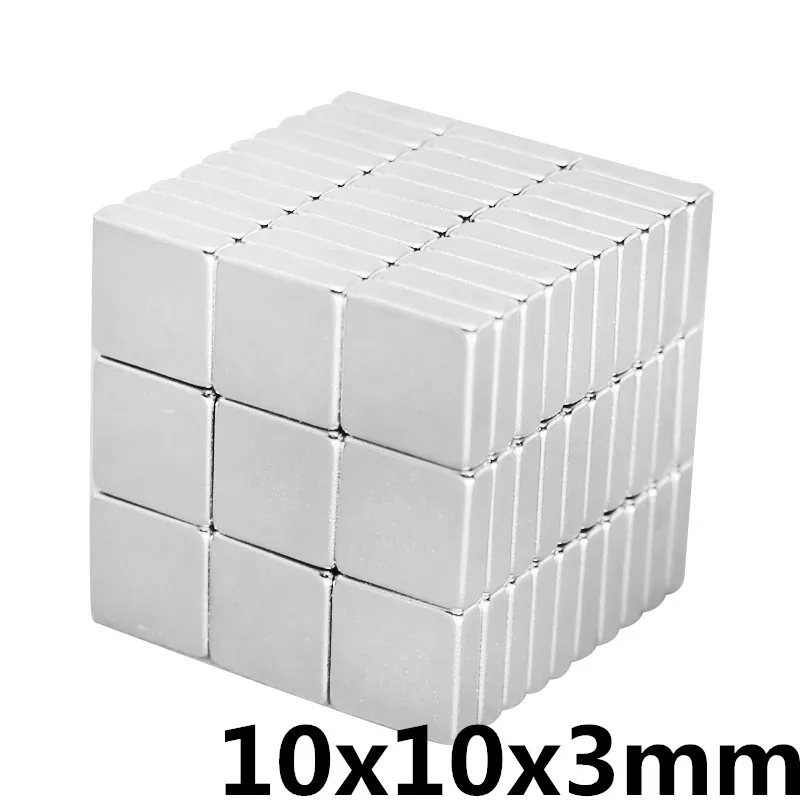 10 шт. 10x10x3 сильные редкоземельные кубические квадратные Редкоземельные неодимовые магниты 10x10x3 мм постоянные 10*10*3 мм