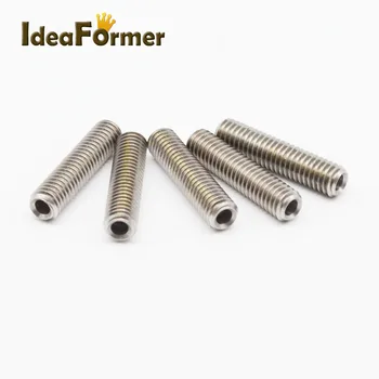 

5pcs Stainless Steel heat break Throat M6 30 mm Makerbot MK8 1.75mm Filament 3D Printers Parts With Teflon PTFE Tube inside