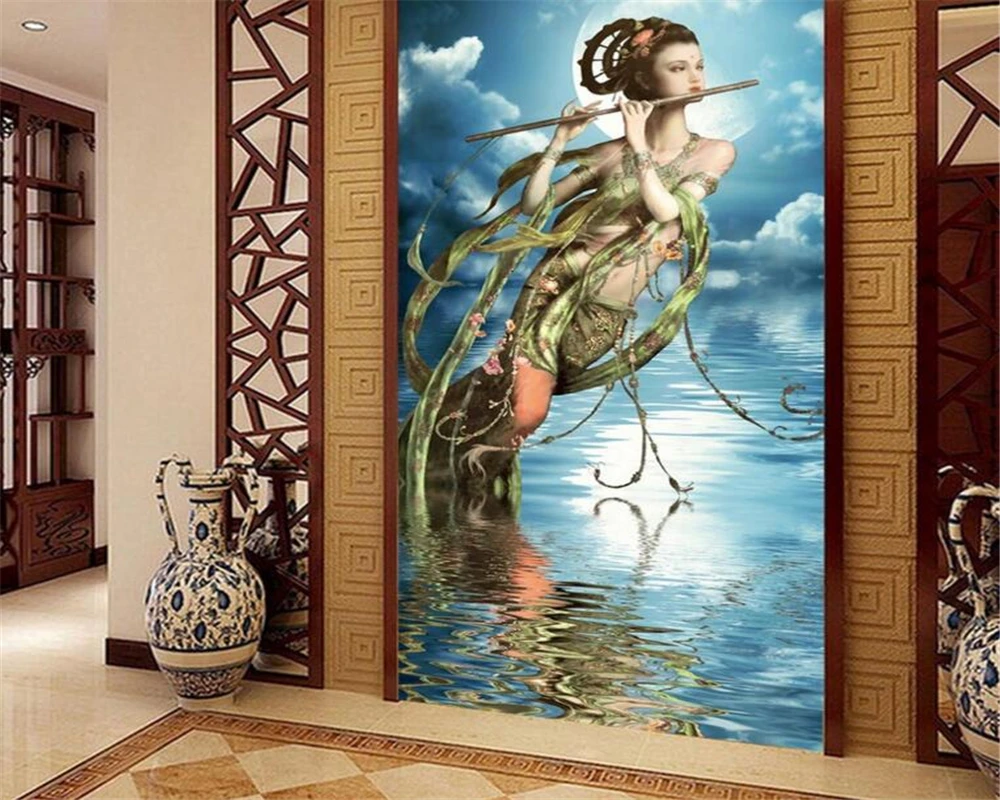 3D Kustom Klasik Peri Terbang Latar Belakang 3D Wallpaper Foto