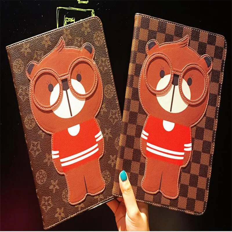 

Brand tablet case for ipad pro 9.7inch 3D stereoscopic Bear new character leather cover smart sleep with package