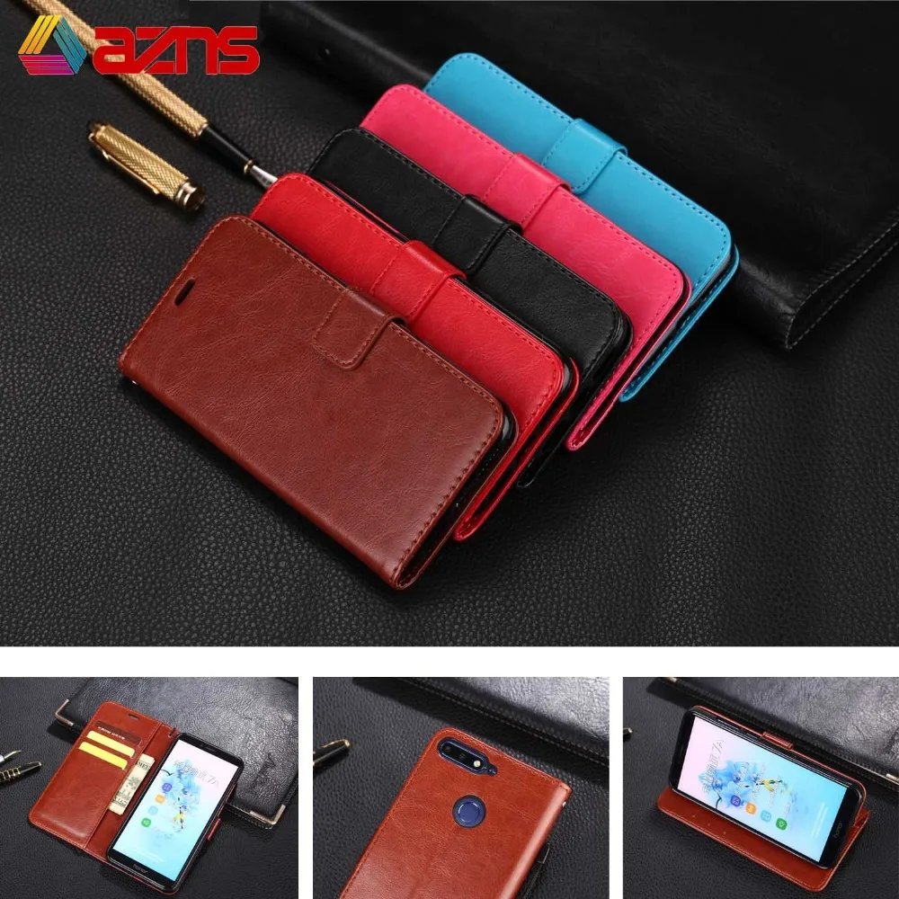 

Wallet Case for Huawei Play 7A PU Leather Flip Cover Kickstand Feature Card Slots Magnetic Closure Cover for Huawei Play 7A