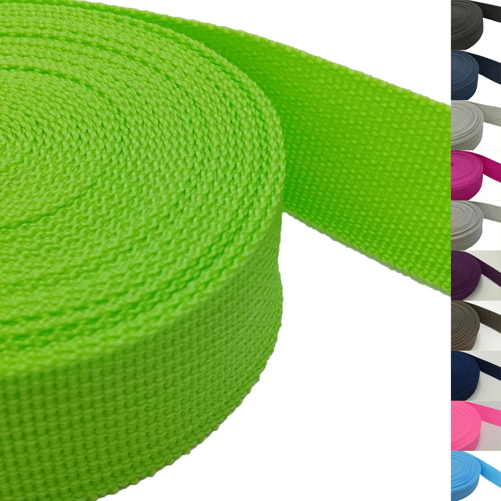 5 meter x 25mm Polypropylene 1/" Webbing Strap Brown
