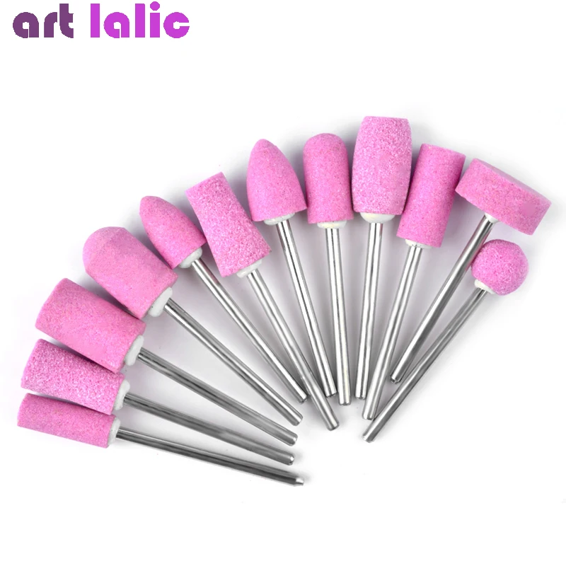 

12Pcs/Box Assorted Ceramic Milling Burr Nais Cutter Polishing Buffer Files Electric Machine Drill Bit Naill Art Equipment Tools